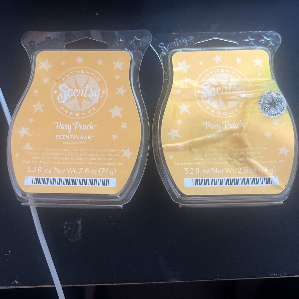 (2) NEW Scentsy POSY‎ PEACH Wax Bar - Discontinued Scent!